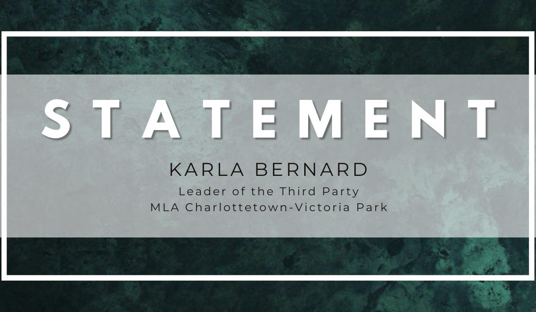 Statement from Karla Bernard on King Government’s Fixation with Talking While Frontline Healthcare Workers Crave Action