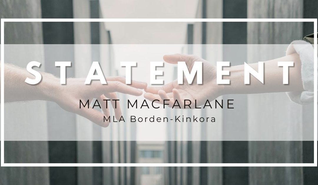Statement from Matt MacFarlane on King Government’s Failure to Deliver Addiction Recovery Supports Across PEI