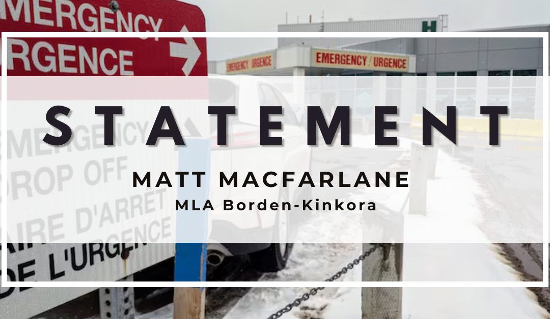 Statement from Matt MacFarlane in Response to Healthcare System Overcapacity and the Health PEI Annual Report